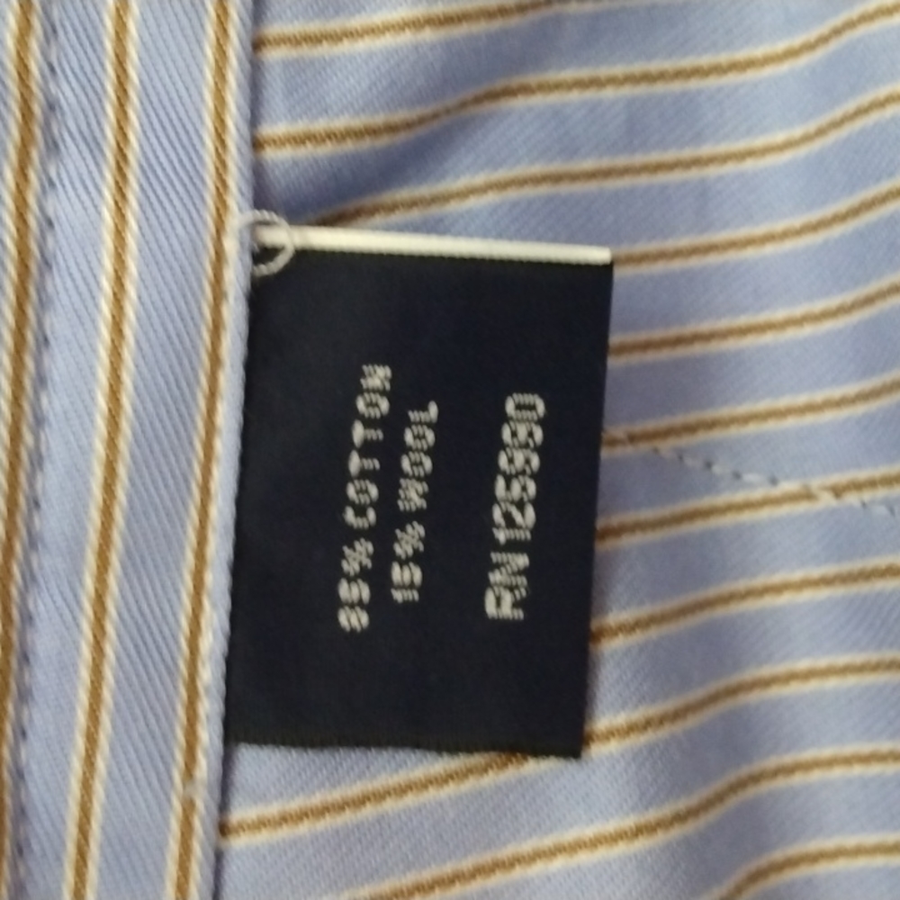 NWT Faconnable Brown Cotton/Wool Pants 36 - 31.5 - Picture 10 of 14